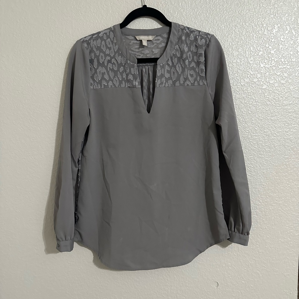 Banana Republic long sleeve cheetah print top